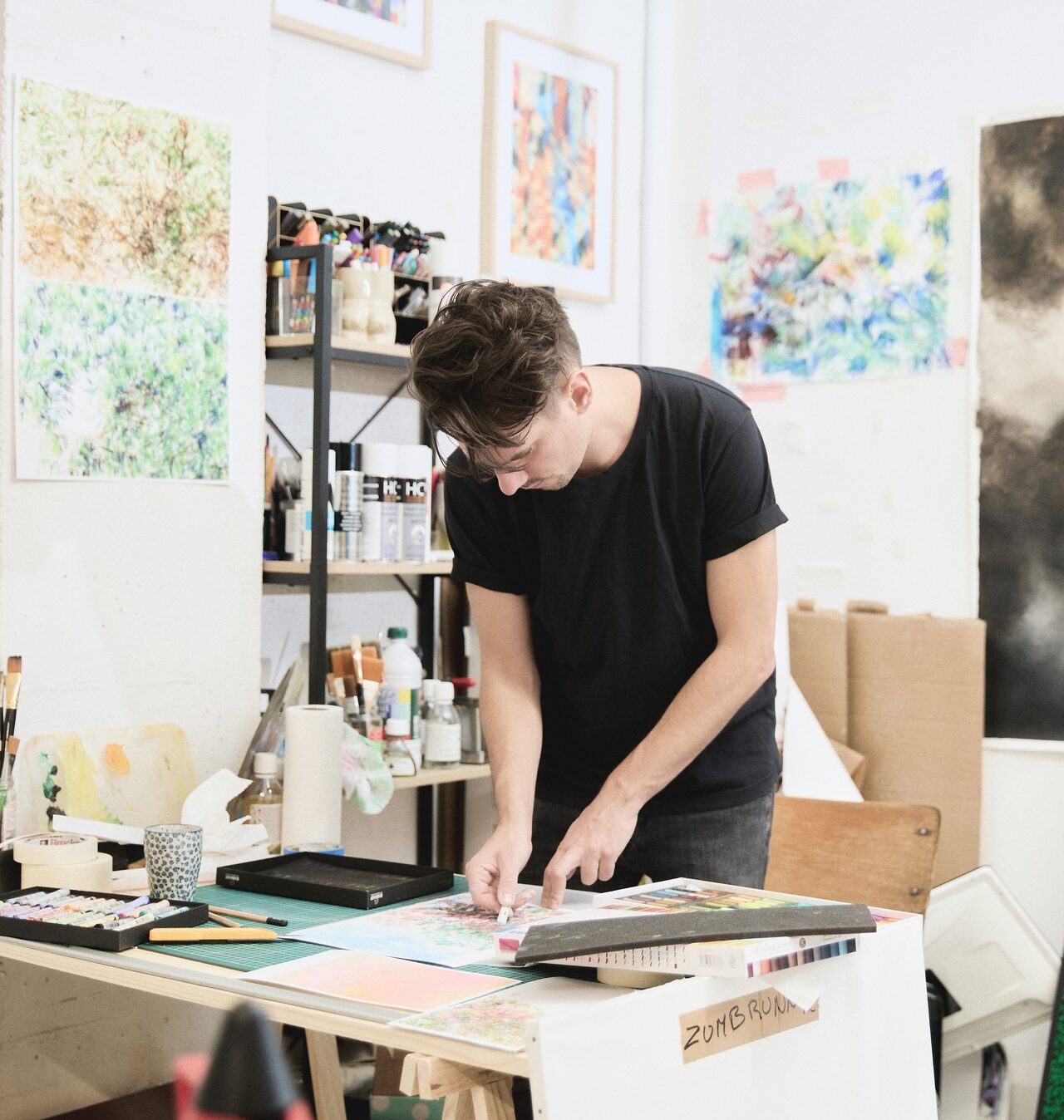 Florian Zumbrunn in his studio